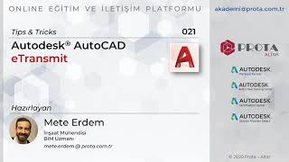 AutoCAD Tips amp Tricks  eTransmit [upl. by Dix]