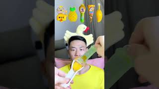 🧀🧇🥟🎧ASMR Yellowthemed Mukbang  Perfect for Sleepimmersive asmr asmrsounds funny [upl. by Gratia]