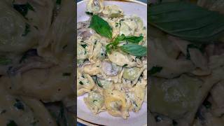 Creamy mushroom Tortellini 👌👌 tortellini food recipe [upl. by Yrellam]