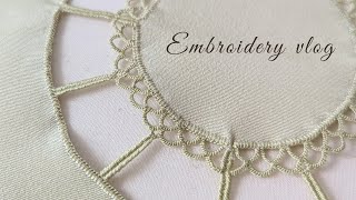 【カットワーク刺繍】刺繍でクリスマスを楽しむ🪡今年のクリスマスデザイン① Relax Embroidery Vlog [upl. by Namrehs455]