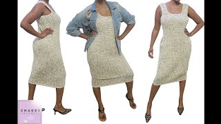 Crochet Fall Sweater Dress  Crochet Pencil Dress  Crochet Midi Dress  Sizes XS  3X [upl. by Afaw]