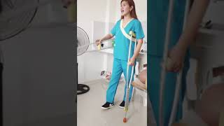 Mj Padua Caregiving School  Cane and Crutches  TESDA Caregiving NCII [upl. by Atnahc]