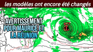 les modèles ont encore changé de piste  avertissement cyclone maurice [upl. by Romo]