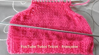 Tuto Tricot Débutant  Comment réaliser des diminutions demmanchures Raglan  Manches Raglan [upl. by Sinnard]