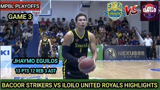 MPBL PLAYOFFS  BACOOR VS ILOILO HIGHLIGHTS  GAME 3 BEST OF THREE SERIES mpbl mpblhighlights [upl. by Joseph391]