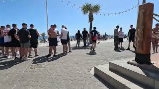 Benidorm promenade walk from Tiki Beach bar to Daytona near the Old town [upl. by Attekram]