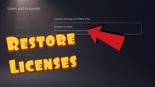 How To Restore Licenses On PS5 [upl. by Anuayek]