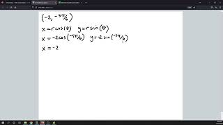 Find Cartesian Coordinates Given Polar Coordinates Example 1 [upl. by Cigam]