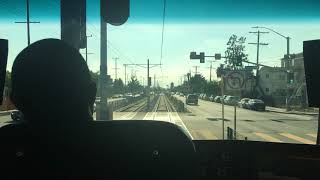 LA Metro Rail Expo Line RFW on Kinkisharyo P3010 LRV Pico to Downtown Santa Monica 81518 [upl. by Nowell]