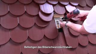 novotegra für Ziegeldach Biberschwanz Dachhakenmontage  novotegra for plain tile roof hook mounting [upl. by Eenot]