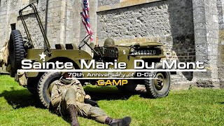 Camp at Sainte Marie Du Mont Normandy 70th anniversary of DDay  Band of Brothers [upl. by Girardo]