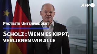 Scholz besorgt über Wut schürendes quottoxisches Gemischquot  AFP [upl. by Maleeny50]