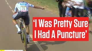 Remco Evenepoel Got A Scare During Tour de France 2024 Stage 7 Time Trial [upl. by Aicileb464]