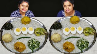 TODAYS EATING CHALLENGE PHENA BHAT ALOO VARTA DAL VARTA BOIL EGG  food family amp more [upl. by Annaili]