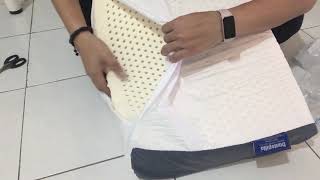 Dunlopillo SnoreLess Bukadus Bantal Anti Ngorok Latex Unboxing amp First Impression [upl. by Jack]