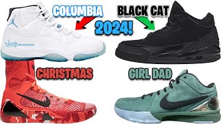 AIR JORDAN 11 COLUMBIA  LEGEND BLUE HOLIDAY 2024 JORDAN 3 BLACK CAT 2024 KOBE 9 CHRISTMAS  MORE [upl. by Drofniw]