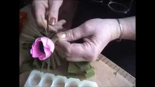 Fiori di carta crespa  Crepe paper flowers Anemone  Anemone  Ветреница [upl. by Neras]