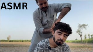 ASMR BARBER HEAD MASSAGE IN MY VILLAGE [upl. by Janessa879]