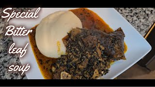 HOW TO MAKE SIMPLE RICH AND AUTHENTIC BITTERLEAF SOUP OFE ONUGBU RECIPE [upl. by Arakal]