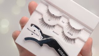 KISS 01 Magnetic Lashes  Applicator Tryon Demo amp Review  CORRIE V [upl. by Yebot]