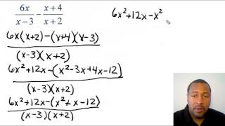 Subtracting Fractions with unlike denominators and variables [upl. by Dolf]