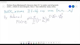 An Application of Hadamards Theorem [upl. by Aramot]