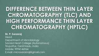 Difference Between Thin Layer Chromatography and High Performance Thin Layer Chromatography [upl. by Anilatac]