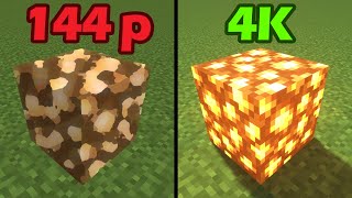 minecraft 144p vs 240p vs 360p vs 480p vs 720p vs 1080p vs 2k vs 4k [upl. by Oicnevuj116]