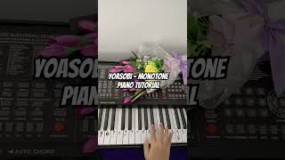 YOASOBI  Monotone Piano Tutorial notpianika pianotutorial notangka yoasobi [upl. by Enail]