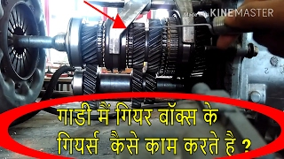 Gearbox working in Hindi  How gear box works in car Transmission system working explained [upl. by Naaitsirhc]