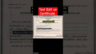 Edit certificate documents editing [upl. by Moclam]