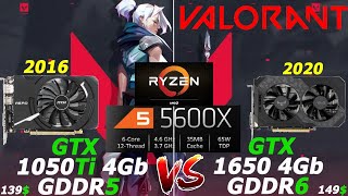 Valorant  GTX 1050Ti vs GTX 1650  Ryzen 5600x  LowMediumHigh [upl. by Notwen]