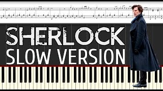 Sherlock  Main Theme Piano Tutorial  Sheet Music for Piano [upl. by Oijile]