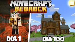 SOBREVIVI 100 DIAS NO MINECRAFT BEDROCK EDITION 121 [upl. by Arezzini]