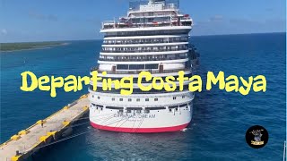 Costa Maya Departure Captured in Real Time [upl. by Anav]