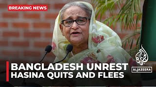 Bangladesh PM Hasina has resigned and left the country Reports [upl. by Sihunn]