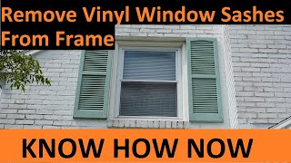 Remove and Reinstall Vinyl Window Sashes [upl. by Reyna437]