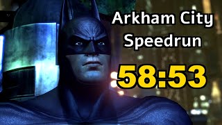 Batman Arkham City Speedrun Any in 5853 obsolete [upl. by Lledraw]