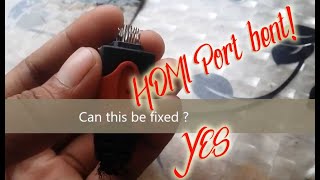 How to fix broken HDMI port pins bent HDMI port broken  SOLVED [upl. by Lashonde]