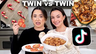 Holiday Twin Bake Off Viral Desserts  Merrell Twins [upl. by Nelac]