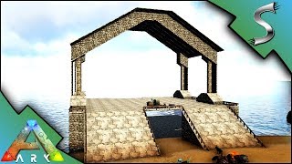 BUILDING THE BASE THE WORKSHOP AND ENTRANCE  Ark Survival Evolved S4E17 [upl. by Yatnod]