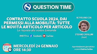 Contratto scuola 2024 dai permessi alla mobilità fino agli Ata le info utili articolo per articolo [upl. by Aralk883]