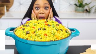 HOW TO MAKE THE BEST NIGERIAN FRIED RICE FOR A SMALL PARTY  BULK COOKING [upl. by Hoag]