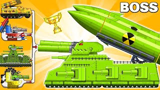 MEGA BOSS BREAKTHROUGH ROCKET vs MEGA TANK  Cartoons about tankNina tank cartoon [upl. by Aynam]