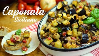 Caponata  La mejor receta de Berenjenas vegetariana fácil y deliciosa [upl. by Oemac]