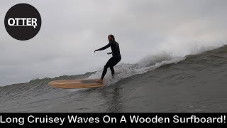 Monday Morning Surf Club Long Cruisey Waves On A Wooden Surfboard [upl. by Gnak399]