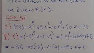 19 les facteurs irréductible dans R sur les polynome exercice 8 série 1 algèbre smpc [upl. by Bright693]