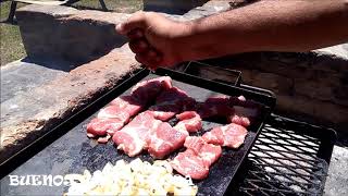 cocina parrilla bondiolita BONDIOLITA AL LIMON CON CEBOLLITAS [upl. by Helbona110]