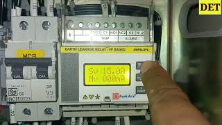 Programming amp Testing of Prok DVs earth leakage relay model MPELSPL elr Working Principle of ELR [upl. by Naget]