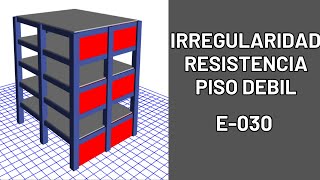 Irregularidad de resistencia Piso debil  E030 [upl. by Idroj229]